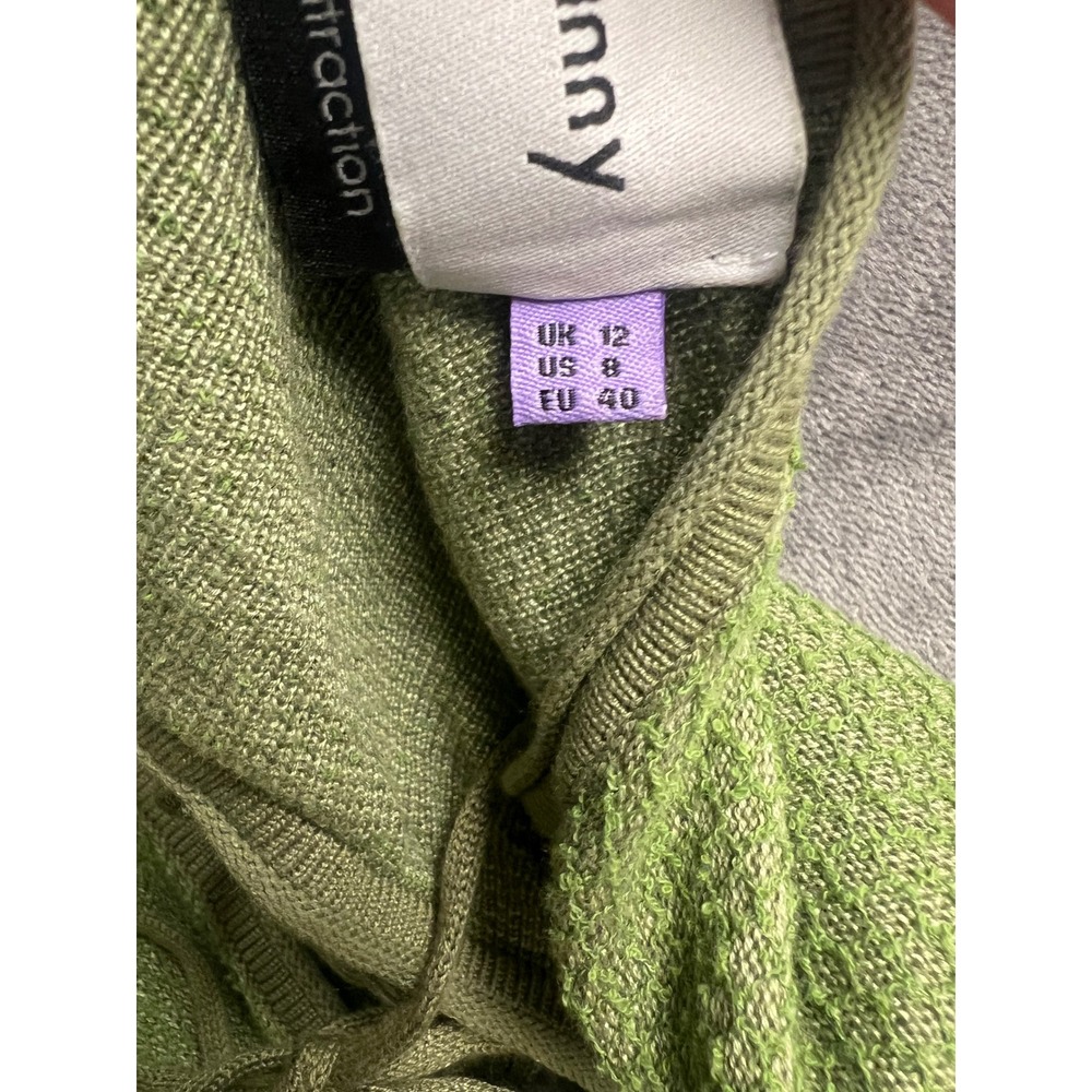 House of Sunny Law of Attraction Green Floral Jacquard Knit Midi Dress US 8 - Picture 13 of 14